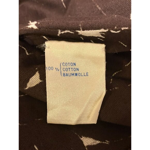 VTG Rodier Paris Autumn Leaves Dress 44 (L) Belted Playful Minimalist Neutral - Picture 11 of 13